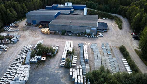 Benders nyförvärvade fabrik i Själevad, Botnia Betong AB.